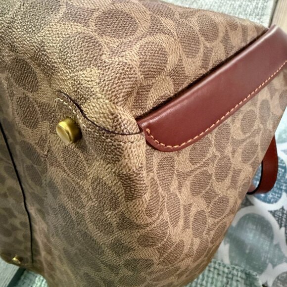 Coach Hadley Hobo 79249 Signature Canvas Bag with Heart Charm - Picture 6 of 16